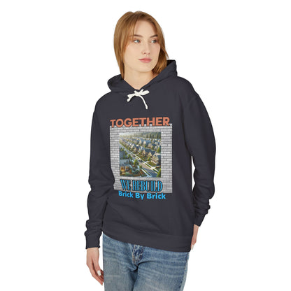 Together We Rebuild Unisex Lightweight Hooded Sweatshirt