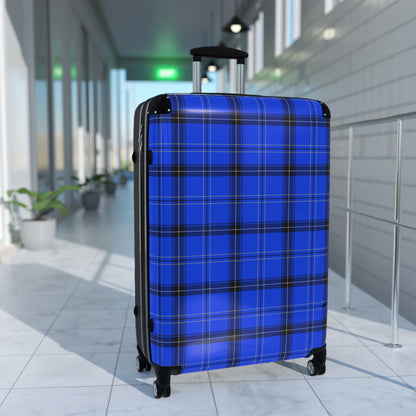 Blue Plaid Pattern Suitcase