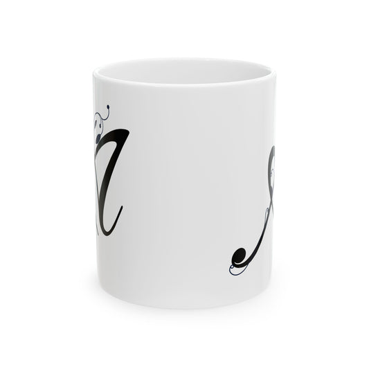 Letter "A" Decorative Monogram Design Coffee Mug