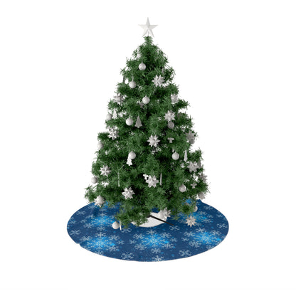 Magical Holiday Snowflake Christmas Tree Skirt