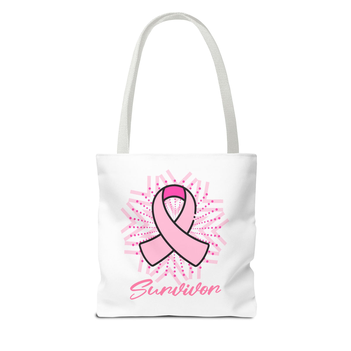 Breast Cancer Survivor Tote Bag – Pink Ribbon Survivor AOP Tote