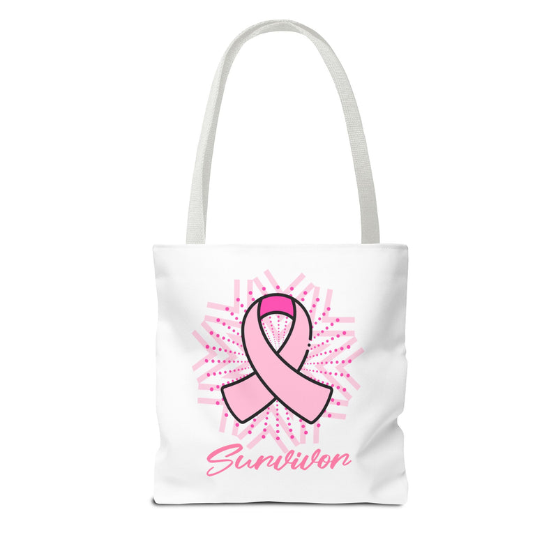 Breast Cancer Survivor Tote Bag – Pink Ribbon Survivor AOP Tote