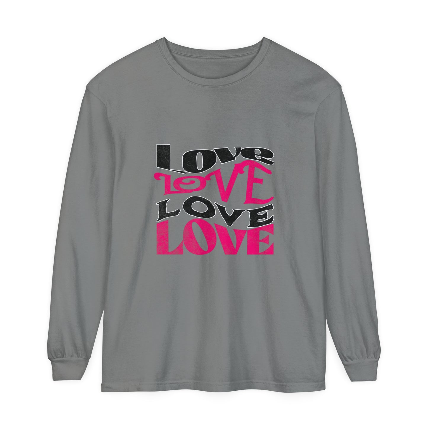 Love Typography - Romantic Long Sleeve T-Shirt