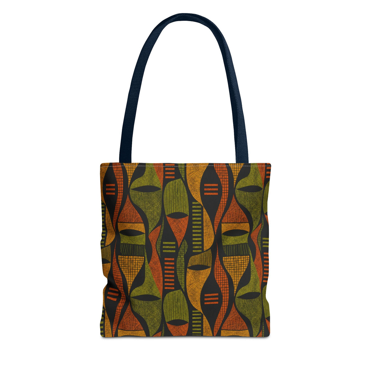 Retro Tribal Pattern Tote Bag – Earthy Boho All-Over Print Tote