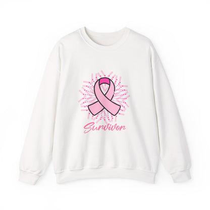 Breast Cancer Survivor Sweatshirt — Pink Ribbon Survivor Crewneck