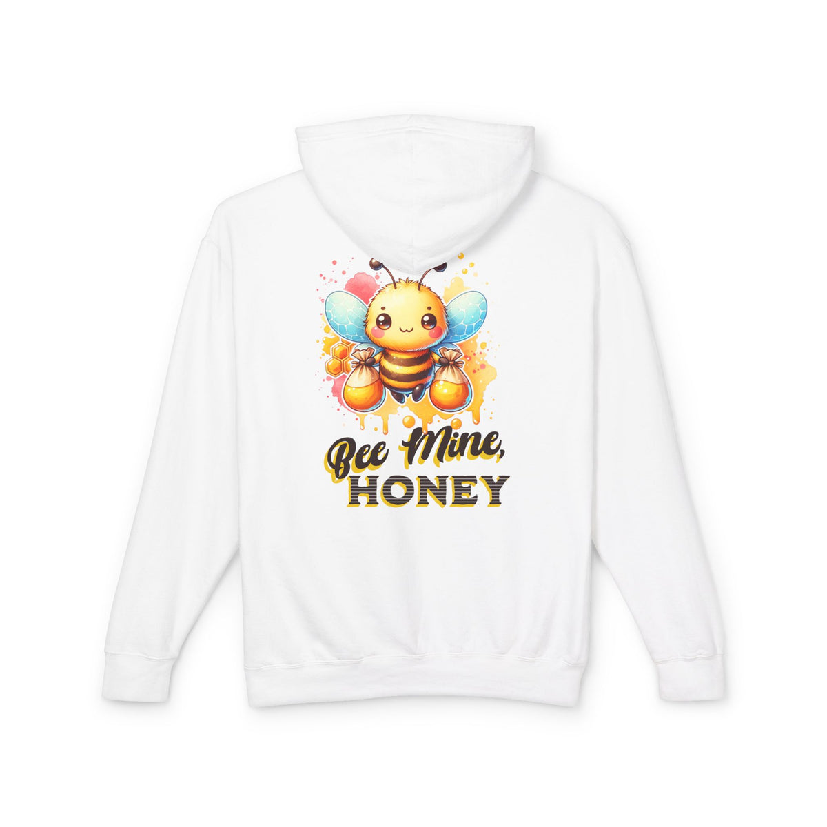 Bee Mine Honey - Romantic Unisex Lightweight Hooded Sweatshirt