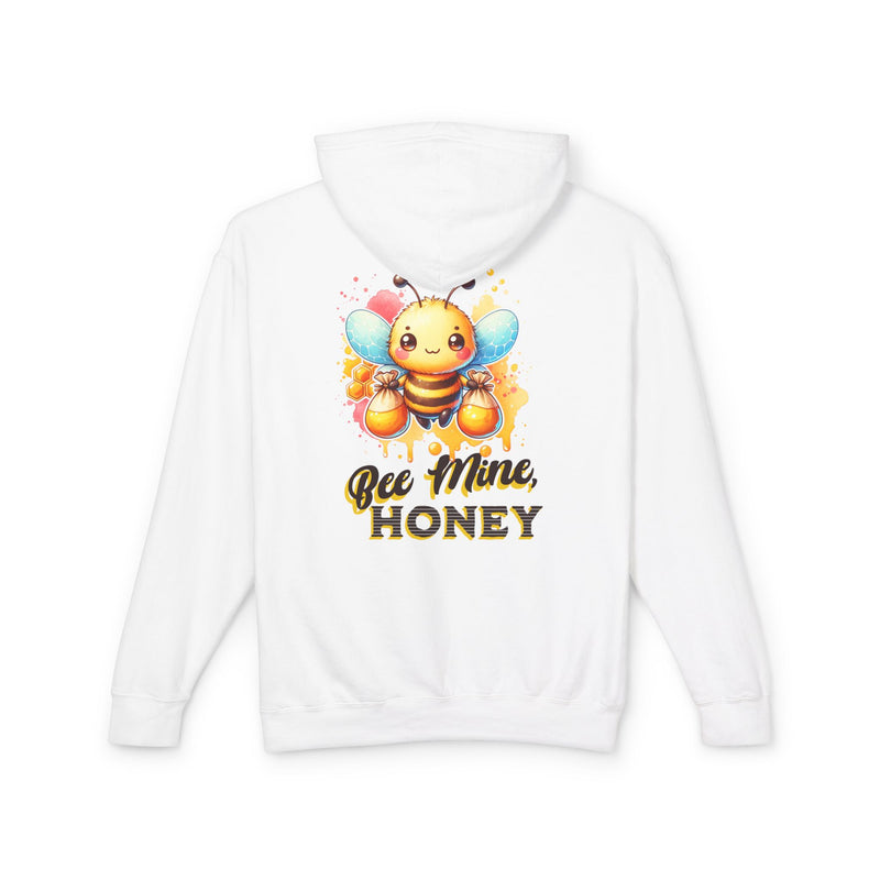 Bee Mine Honey - Romantic Unisex Lightweight Hooded Sweatshirt