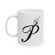 Letter "P" Decorative Monogram Design Coffee Mug