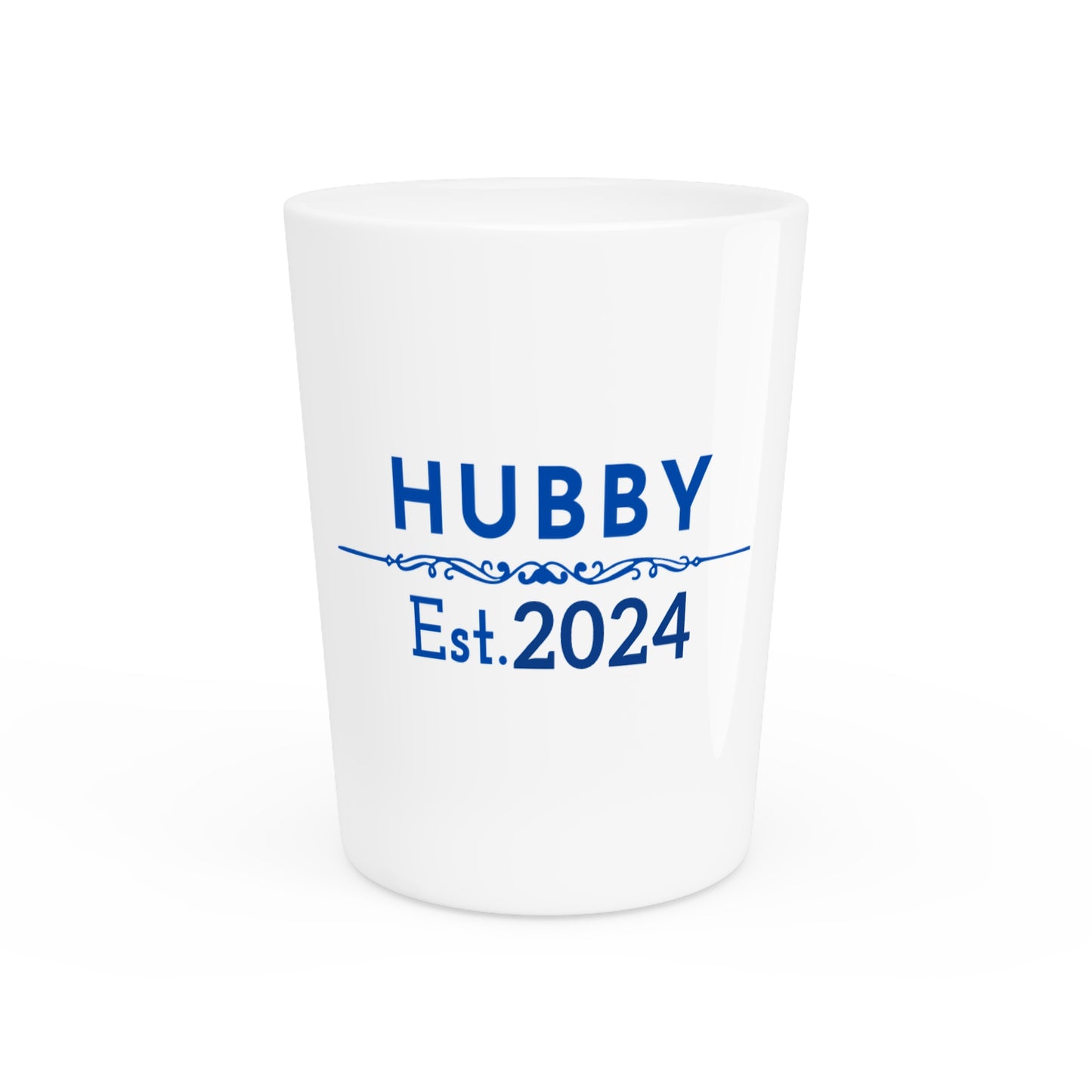 Hubby Personalized Year Wedding Shot Glass