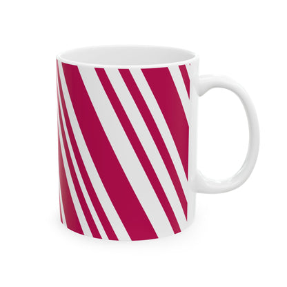 Holiday Candy Cane Ceramic Mug, (11oz, 15oz)