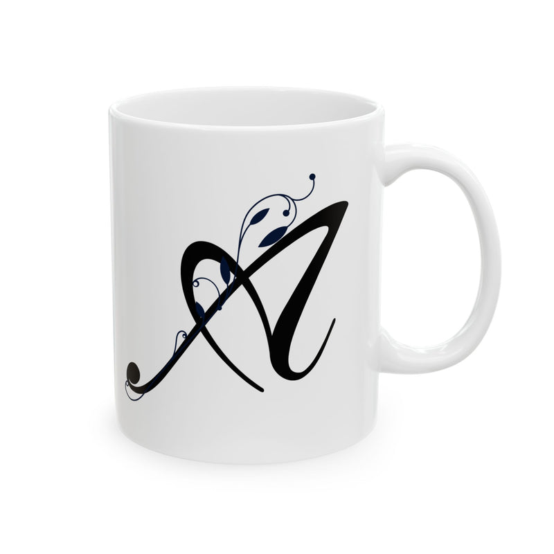 Letter "A" Decorative Monogram Design Coffee Mug