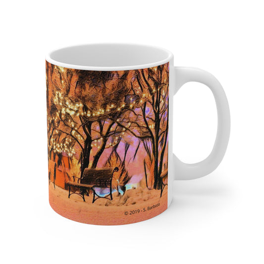 Snowy Winter Scene Mug 11oz