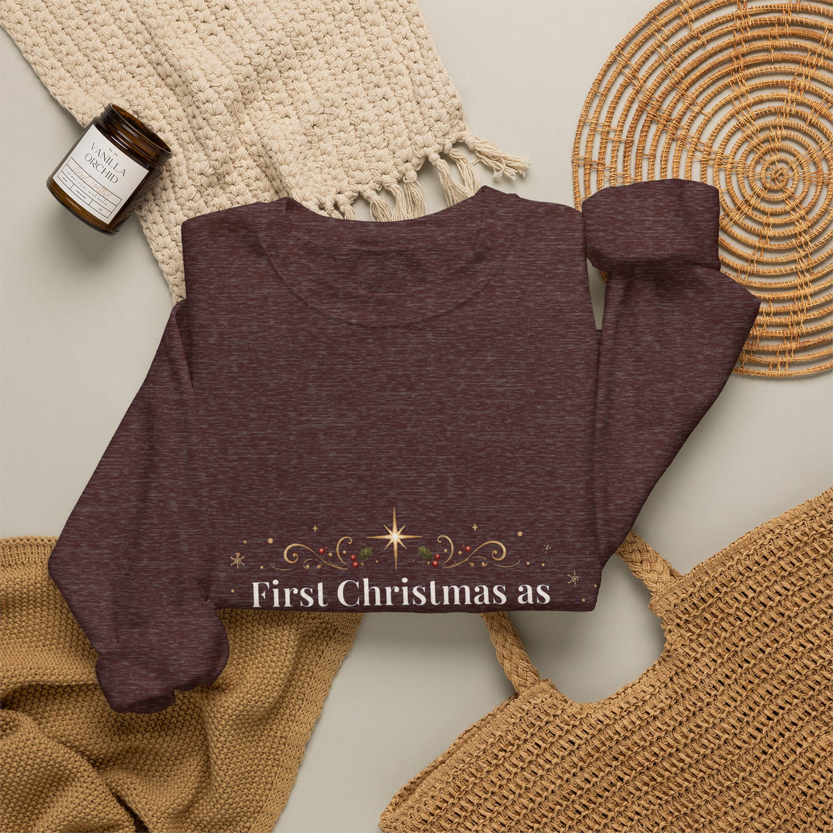 First Christmas as Grandpa Crewneck Sweatshirt | First Time Grandpa Christmas Gift