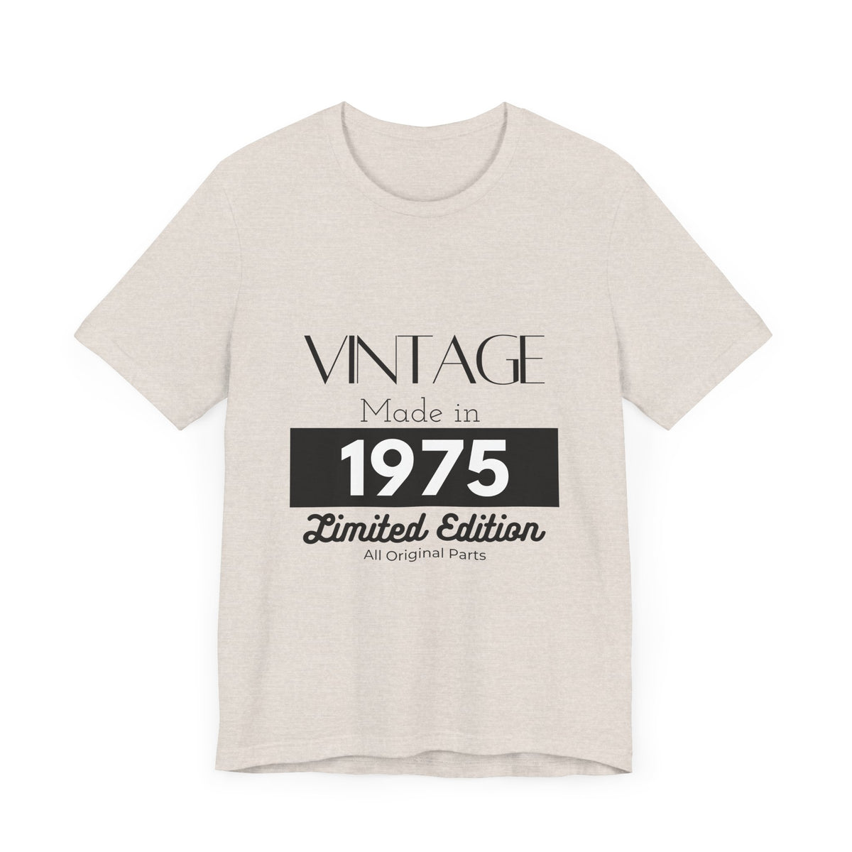 Personalized Custom Year "Vintage Limited Edition" Birthday Unisex Jersey Short Sleeve Tee