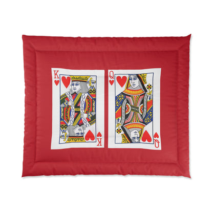 King and Queen Playing Cards Comforter
