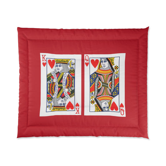 King and Queen Playing Cards Comforter