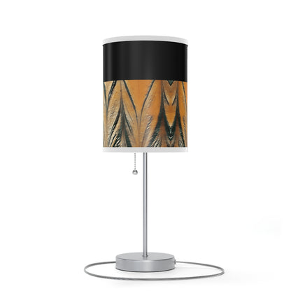 Abstract Gold Acrylic Design Lamp on a Stand, US|CA plug