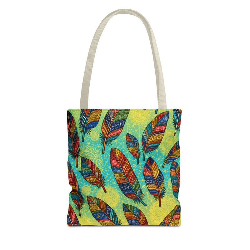 Boho Feathers Tote Bag (AOP)