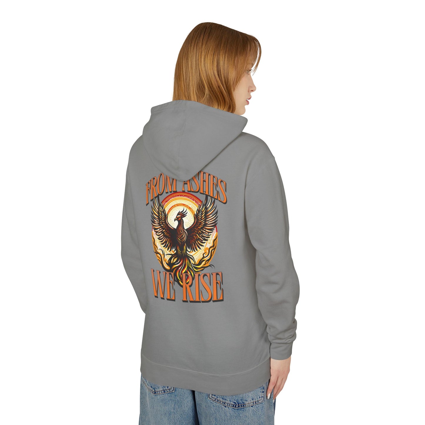 From Ashes We Rise Unisex Lightweight Hooded Sweatshirt