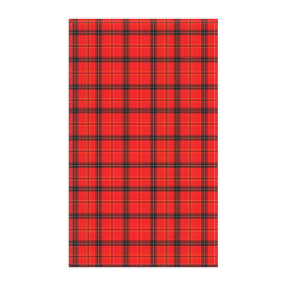 Red Plaid Pattern Tea Towel (cotton, poly)