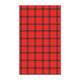 Red Plaid Pattern Tea Towel (cotton, poly)