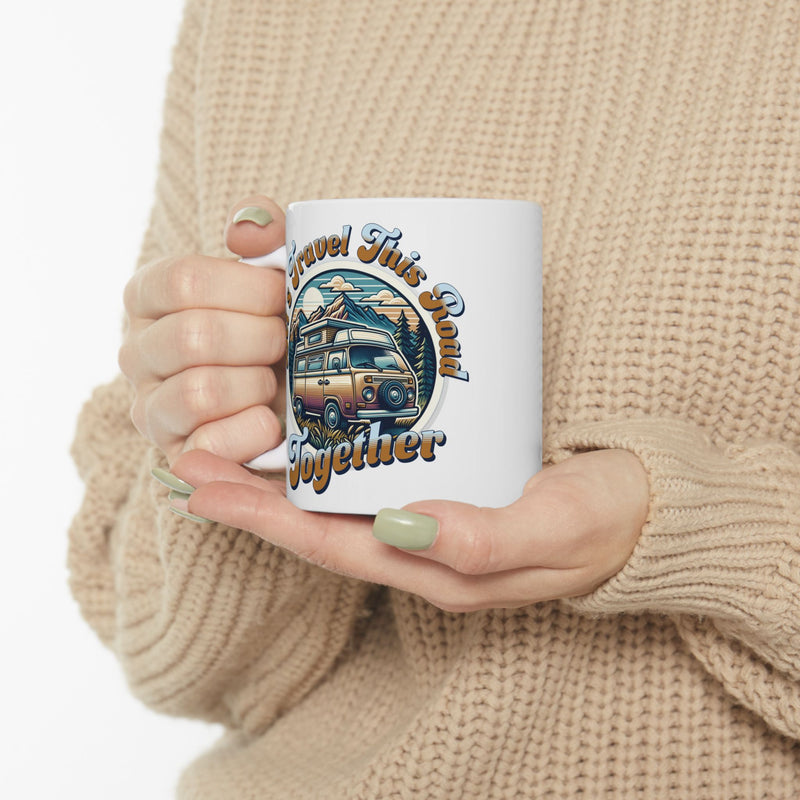 Let's Travel this Road Together Romantic Coffee Mug