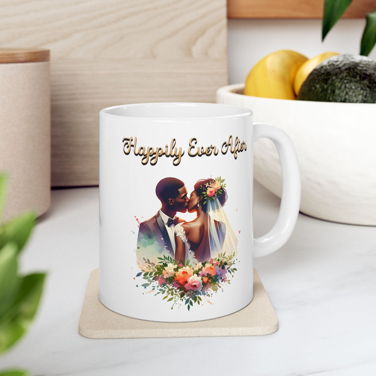 Happily Ever After - Romantic Wedding Coffee Mug