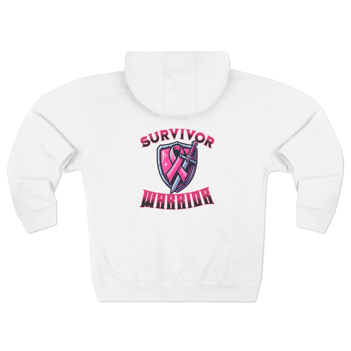Survivor Warrior - Breast Cancer Survivor Zip Hoodie