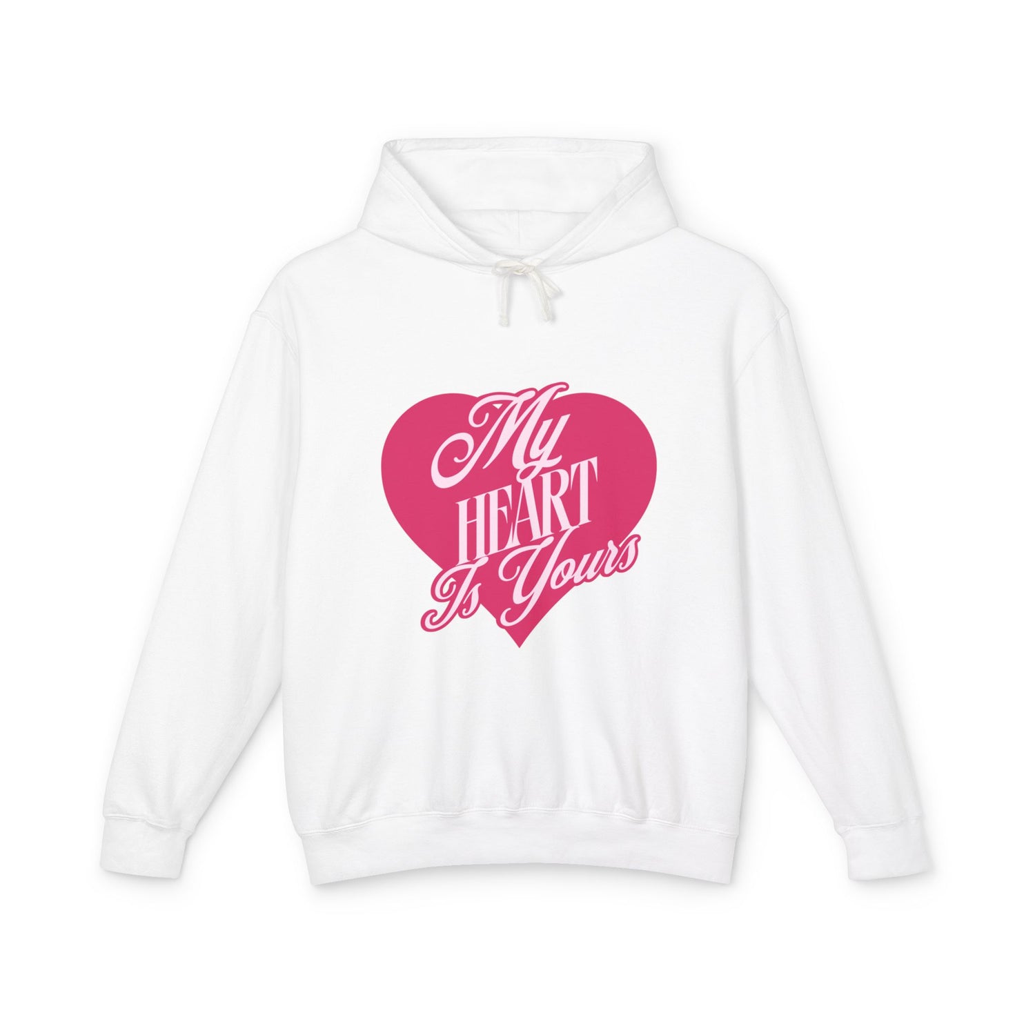 My Heart is Yours Romantic Unisex Lightweight Hooded Sweatshirt