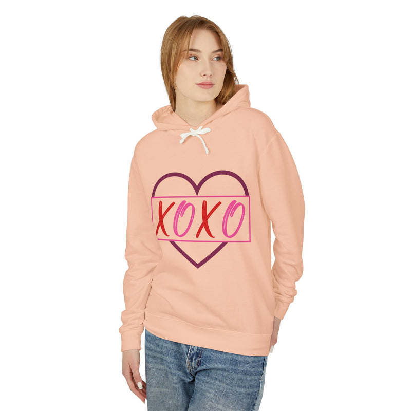 XOXO Romantic Unisex Lightweight Hooded Sweatshirt