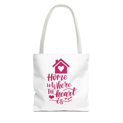 Home Is Where The Heart Is Tote Bag - Housewarming Gift for New Home