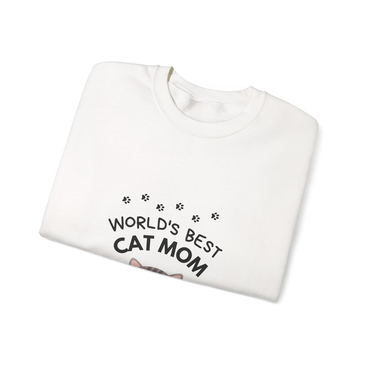 World's Best Cat Mom Sweatshirt - Cute Cat Lover Gift
