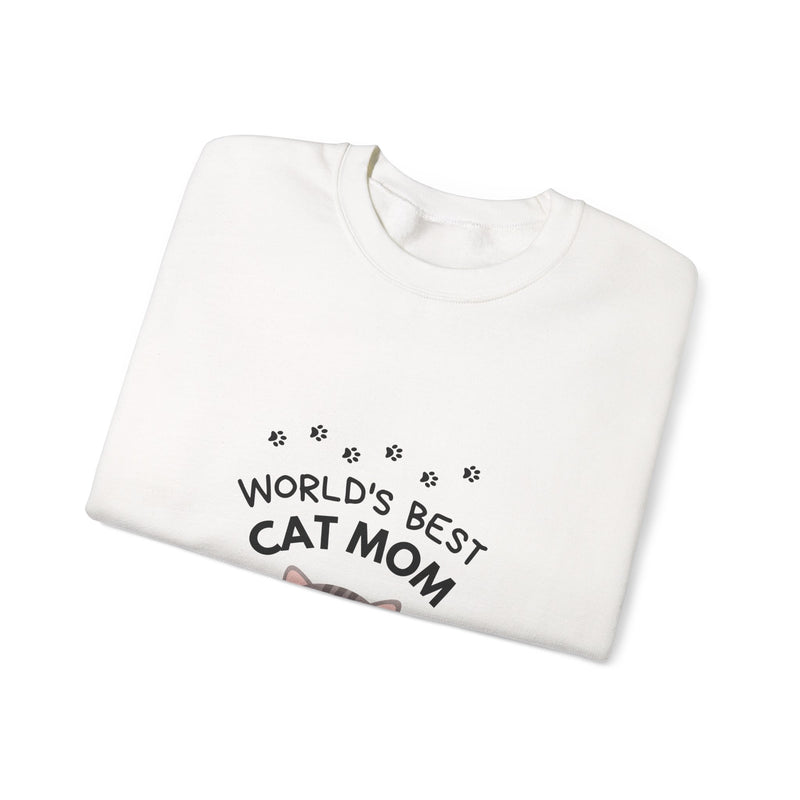 World's Best Cat Mom Sweatshirt - Cute Cat Lover Gift