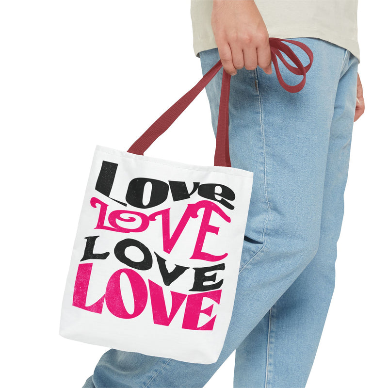 Love Typography - Romantic Tote Bag
