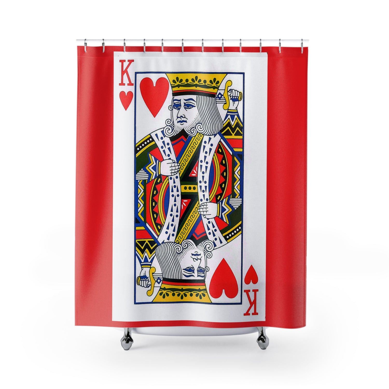 King of Hearts Playing Card - Shower Curtain