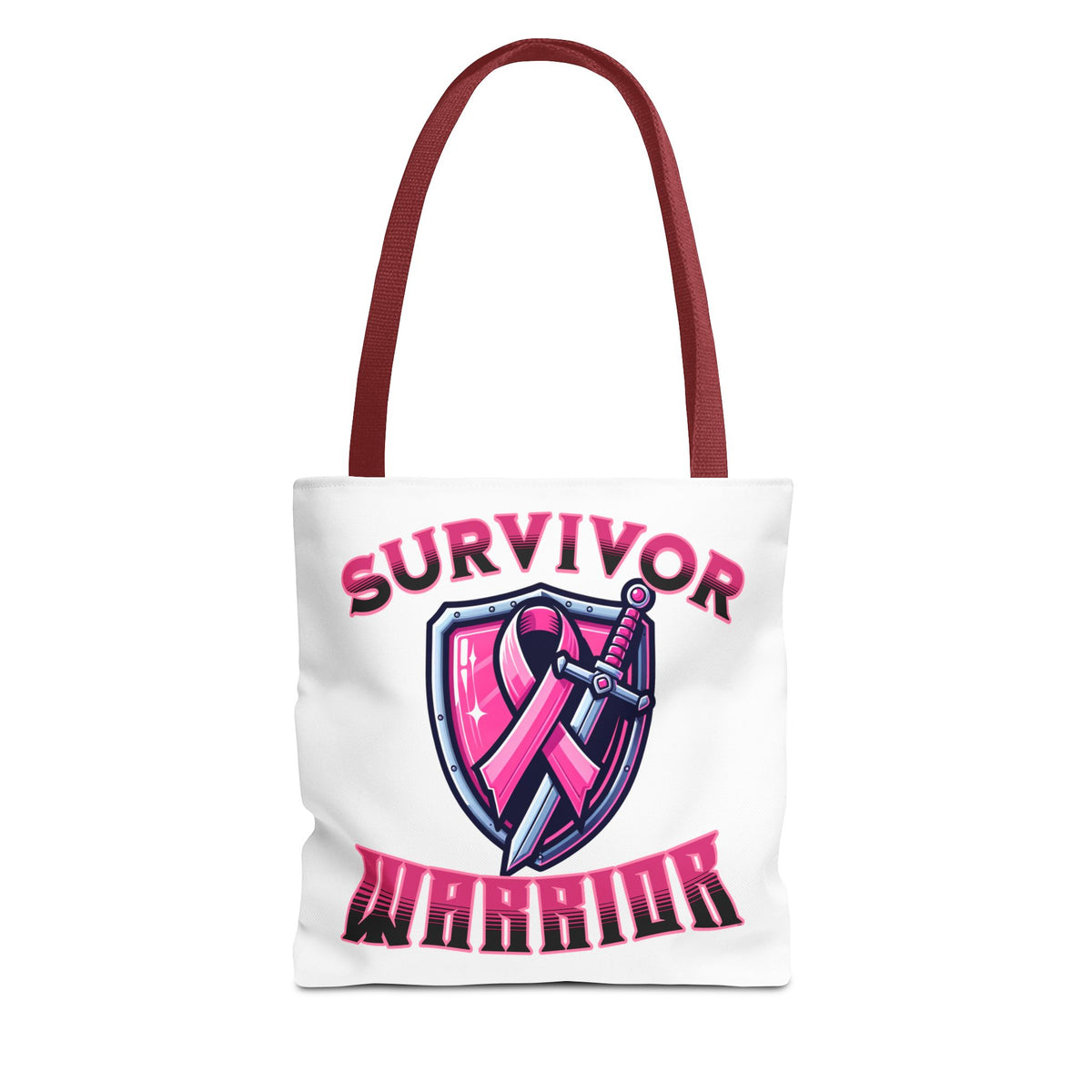 Survivor Warrior - Breast Cancer Survivor Pink Ribbon Tote Bag