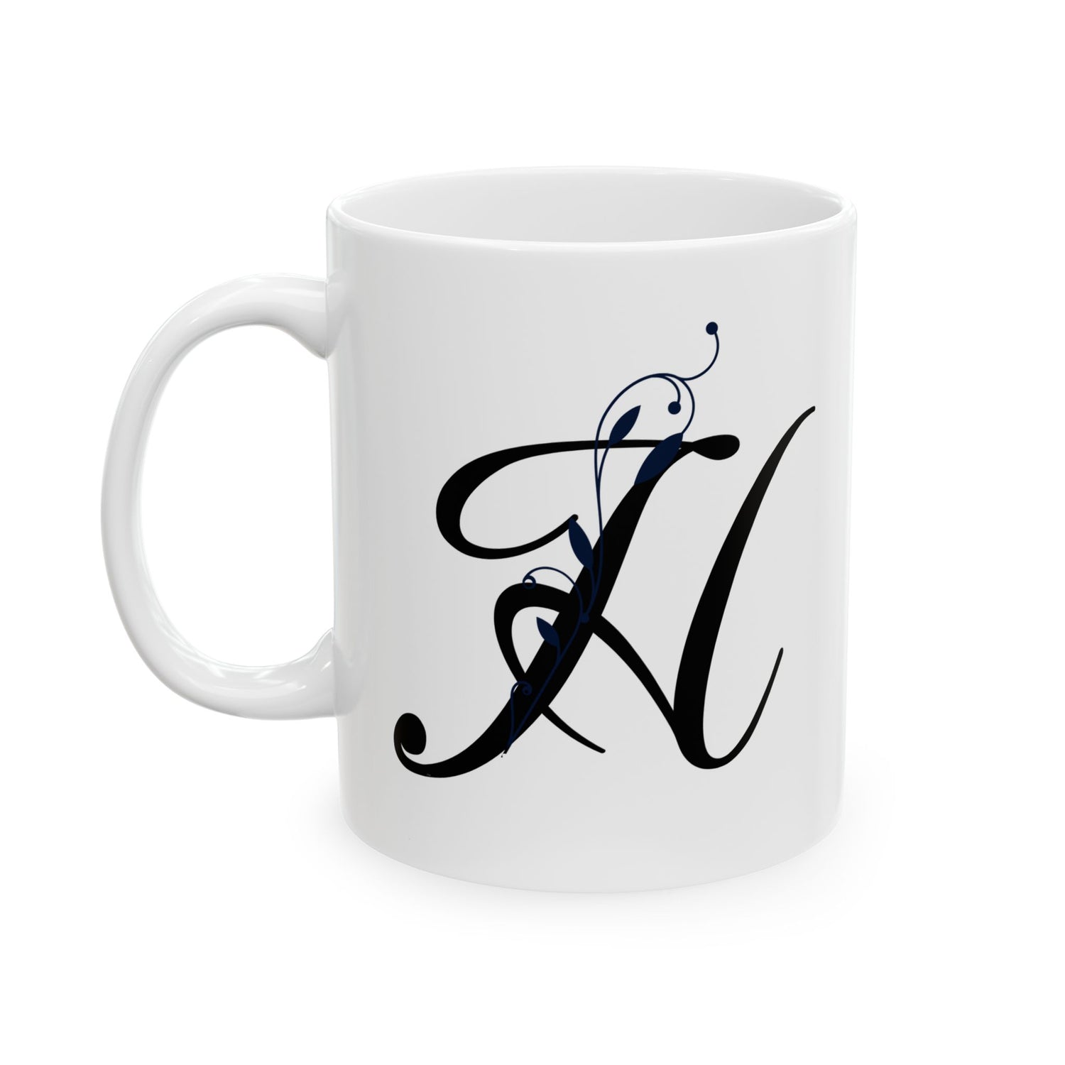 Letter "H" Decorative Monogram Design Coffee Mug