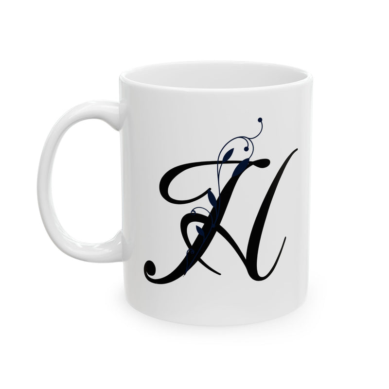 Letter "H" Decorative Monogram Design Coffee Mug