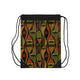 Retro African-Inspired Geometric Pattern Drawstring Bag