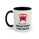 World's Greatest Firefighter Accent Coffee Mug - Firefighter Gift