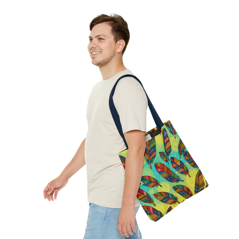 Boho Feathers Tote Bag (AOP)