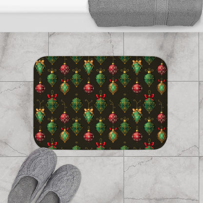 Christmas Ornament Bath Mat