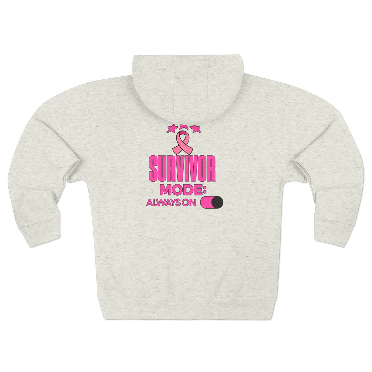 Survivor Mode: Always On - Breast Cancer Survivor Zip Hoodie