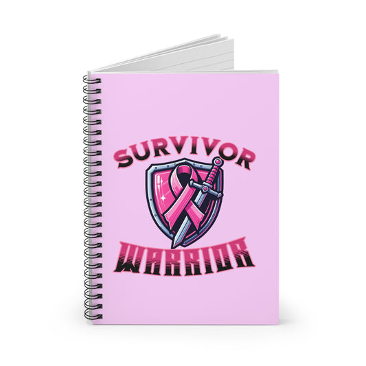 Survivor Warrior Notebook — Pink Ribbon Breast Cancer Journal