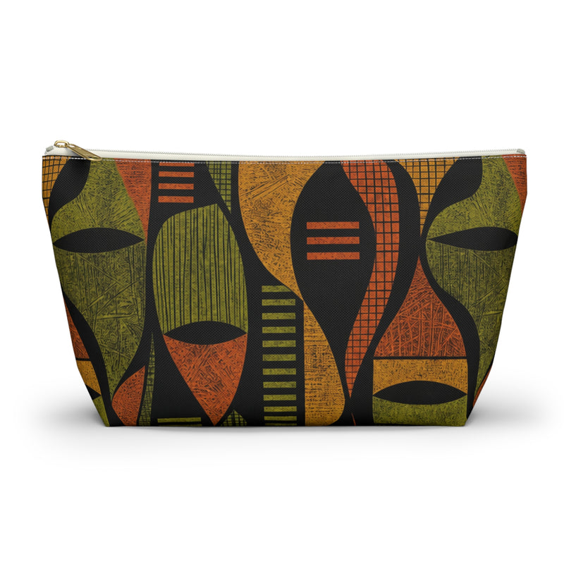 Retro Abstract Geometric Accessory Pouch