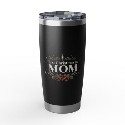 First Christmas as Mom 20oz Skinny Tumbler | New Mom Christmas Gift