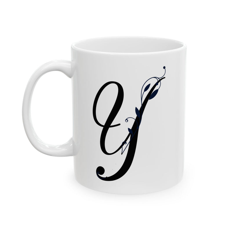 Letter "Y" Decorative Monogram Design Coffee Mug