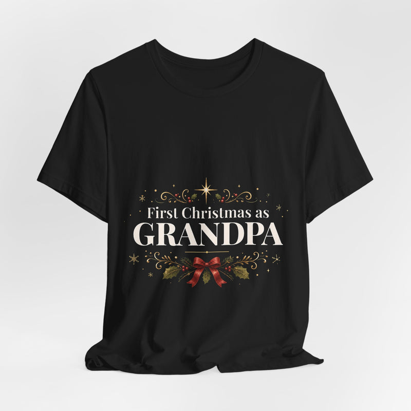 First Christmas as Grandpa T-Shirt | First Time Grandpa Christmas Gift