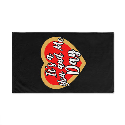 It's a You and Me Day Hand Towel - Black