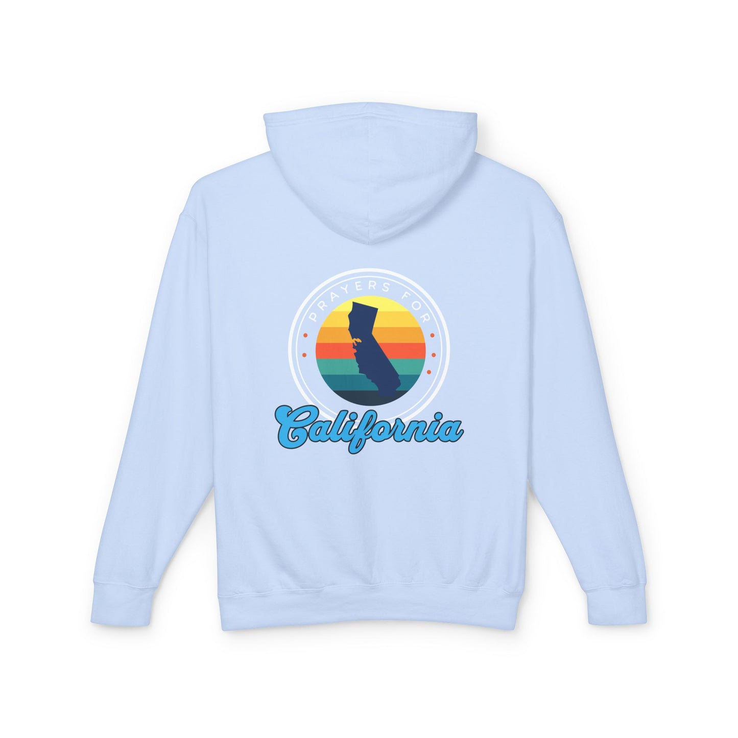Prayers for California Unisex Lightweight Hooded Sweatshirt